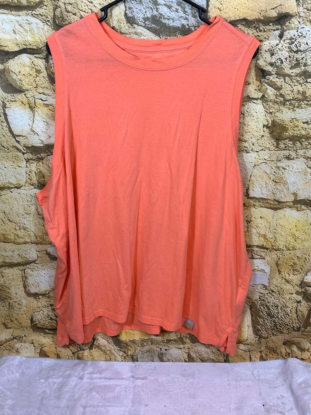 Carhartt Women's Relaxed Fit Orange Tank Top Size 3X